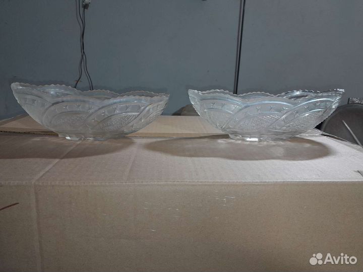 Ваза для фруктов СССР хрусталь