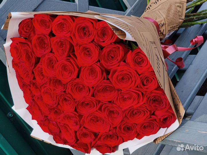 Розы 51 роза 70 см