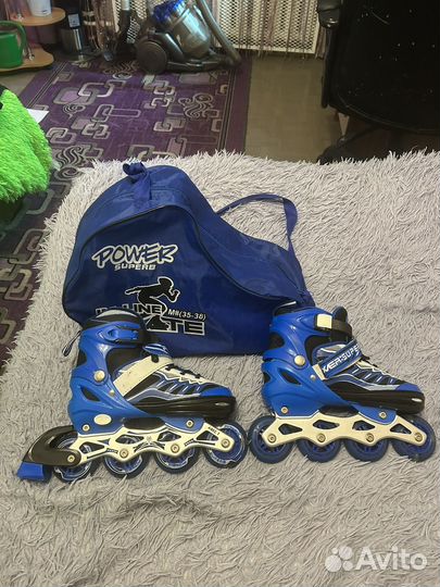 Роликовые коньки детские раздвижные плюс защита