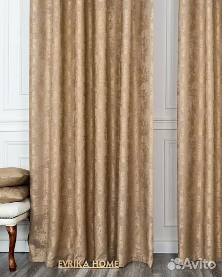 Комплект портьер мрамор Зарина Бронза шторы