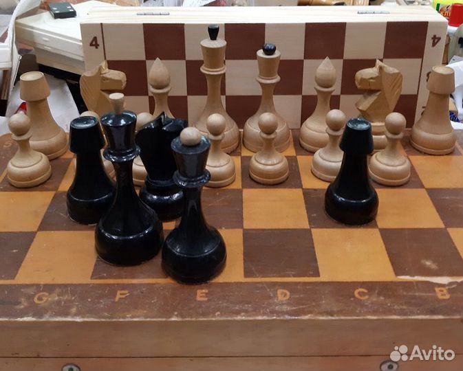 Шахматы СССР деревянные россыпью