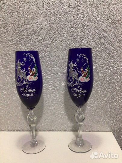 Бокалы для шампанского новогодние