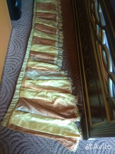 Продам шторы золото с ламбрекеном