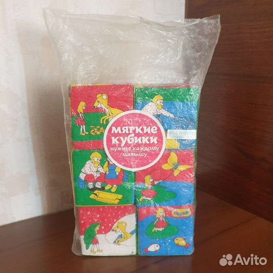 Развивающие мягкие кубики, мякиши, Сказки, 6шт