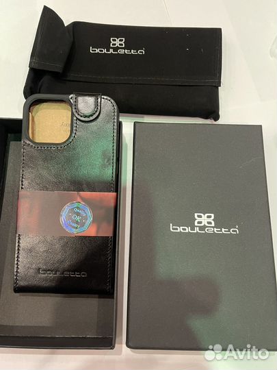 Кожаный чехол флип на iPhone 13 pro max