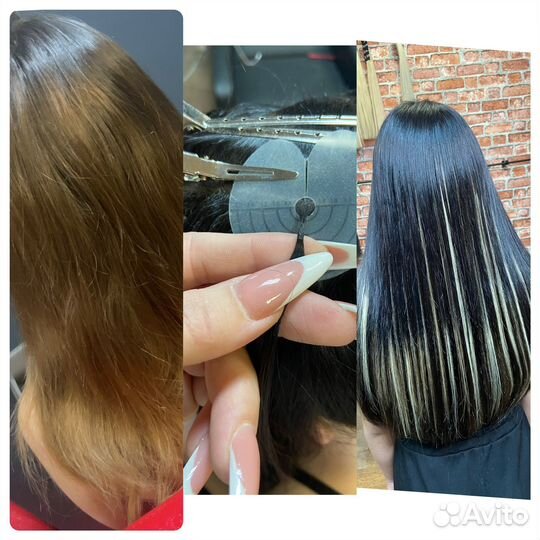 Наращивание волос,загущение,коррекция