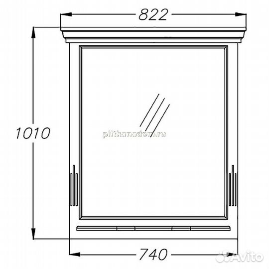 Opadiris Риспекто 00-00006029 Зеркало белое