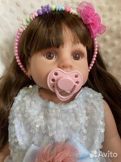 Кукла Реборн Новая 55 см со звуком в коробке