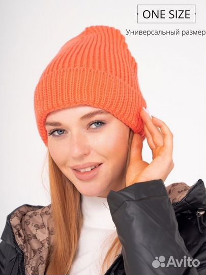 Шапки вязаные, береты норковые