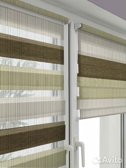 Жалюзи рулонные шторы Зебра (День-Ночь)