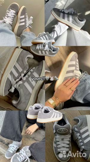 Adidas campus 00s gray gum 36