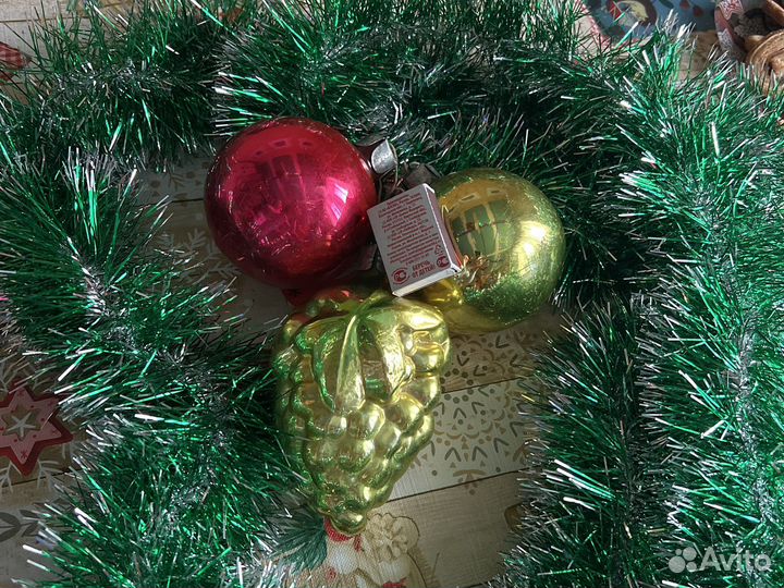 Ёлочные игрушки стекло СССР