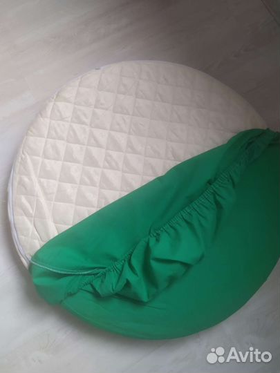 Круглый матрас, круглая простыня на резинке