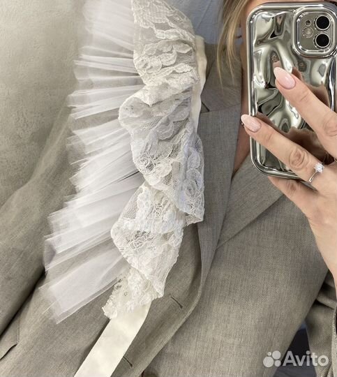 Волан баска рюша из кружева