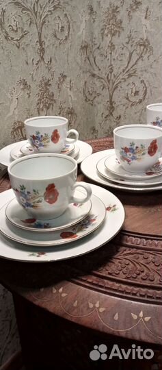 Набор чайный Кахла Германия 4 четвёрок