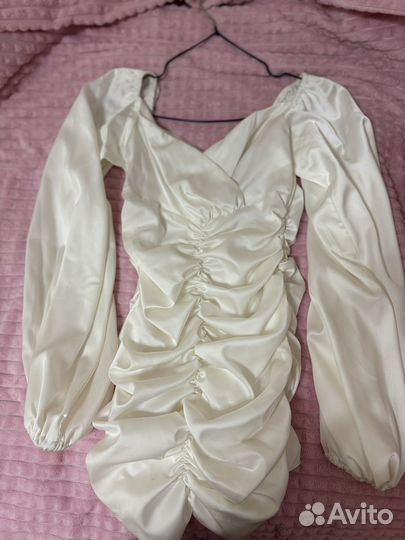 Белое вечернее платье 44