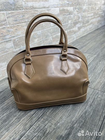 Сумка натуральная кожа бежевая