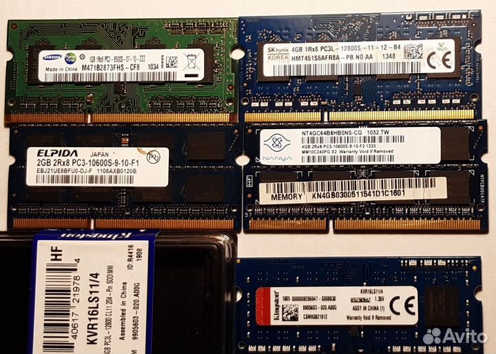 Оперативная память DDR2/DDR3/DDR4 пк и Ноутбуков