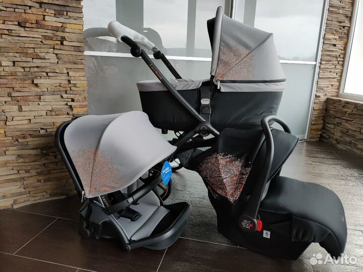 Коляска Люксмам 2в1 есть 3в1(Серая)