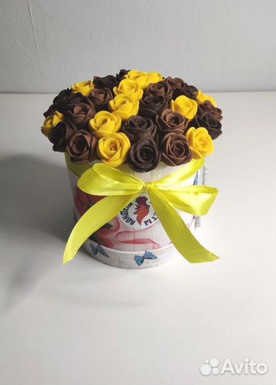 Розы из Бельгийского Шоколада - 37 шт в Коробке