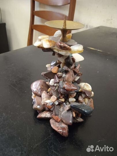 Подсвечник из натуральных камней