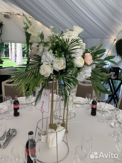 Цветочные композиции на стол молодожён