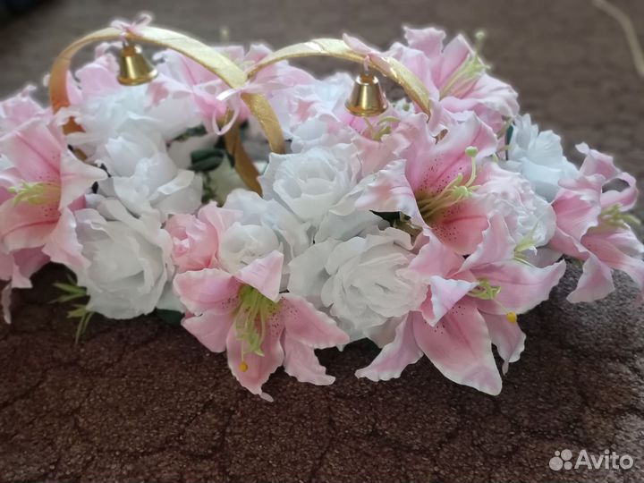 Кольца на машину свадебные