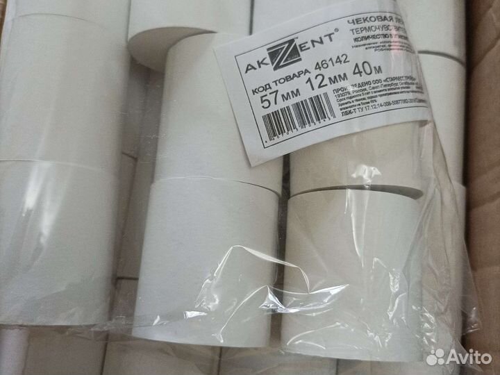 Чековая лента термо 57мм*12мм*40м