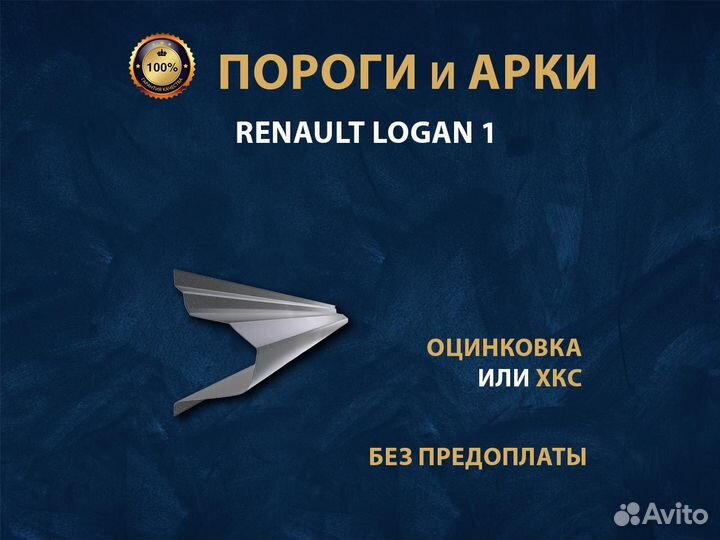 Пороги на Renault Logan 1 Оплата при получении