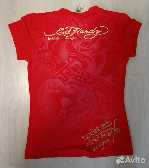 Футболка женская Ed Hardy красная