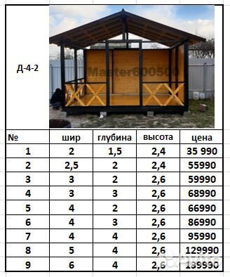 Беседка для дачи деревянная Д-09-765