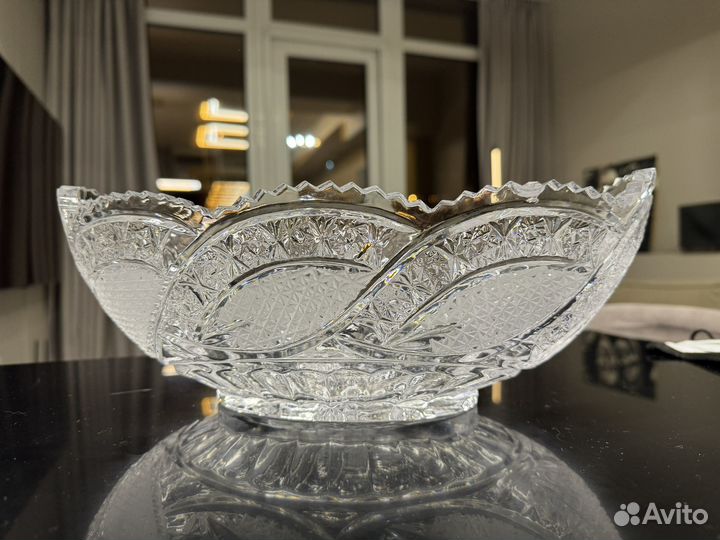 Ваза для фруктов хрусталь