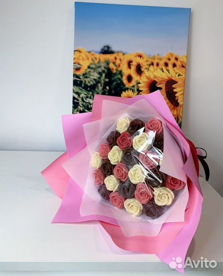 Букет из шоколадных роз, бельгийский шоколад