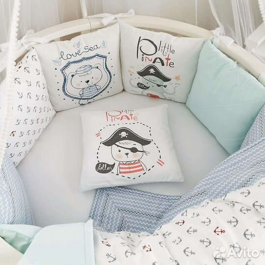 Разные бортики в детскую кроватку для мальчика