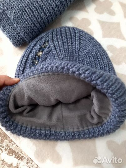 Женский шарф+шапка