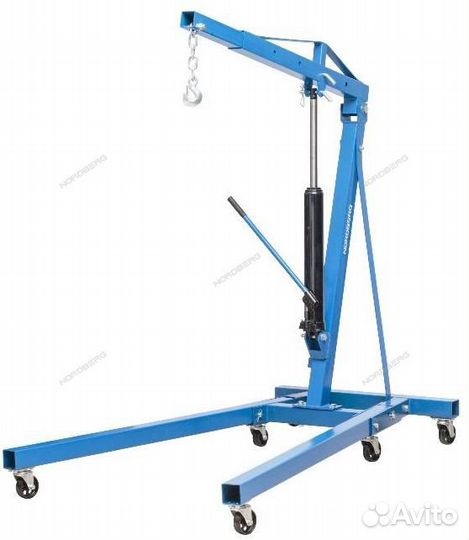 Кран гаражный складной 2т. C 2х сторонним насосом