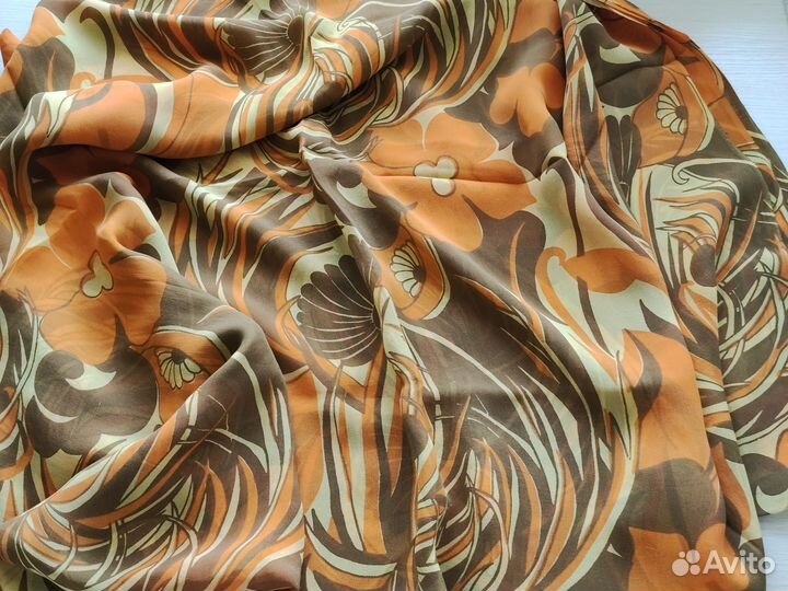 Отрезы ткани Крепдешин СССР Натуральный шелк