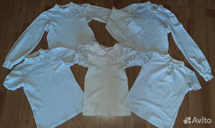 Блузки школьные 122 128 пакетом