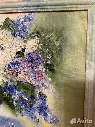 Картина маслом сирень