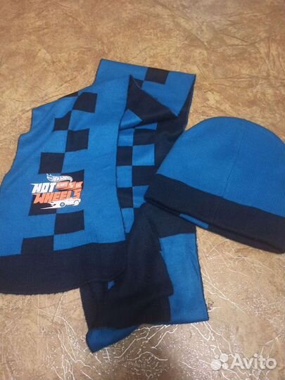 Шарф и шапка hot wheels 6-9 лет