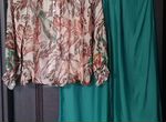 Комплект брюки и блуза шифон шелк Италия