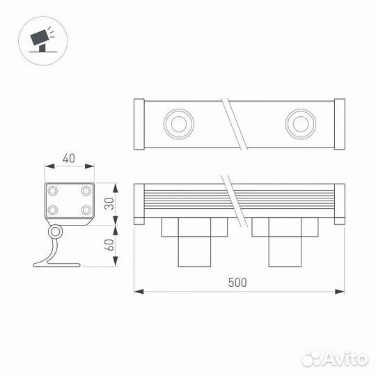 Настенный прожектор Arlight AR-line 042176