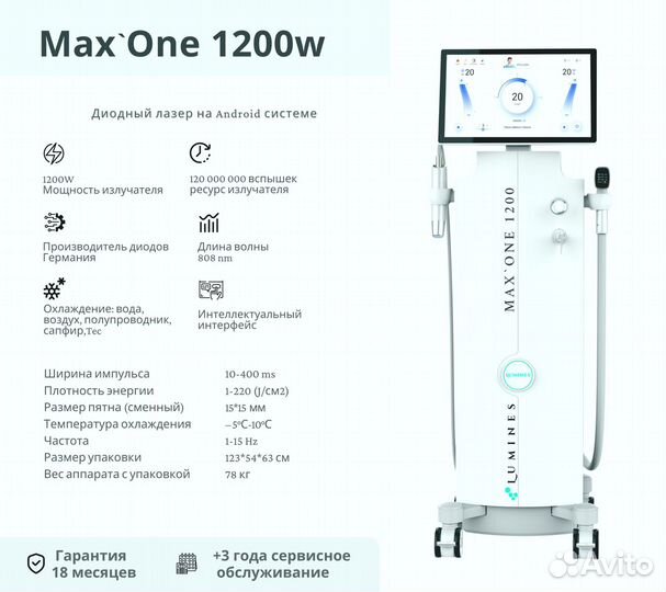 Аппарат для эпиляции Лю’минес Max’One 1200W