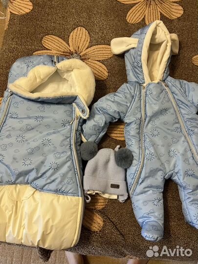 Конверт на выписку для мальчика зимний