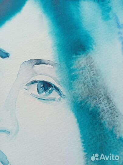 Картина акварелью - Туманное утро