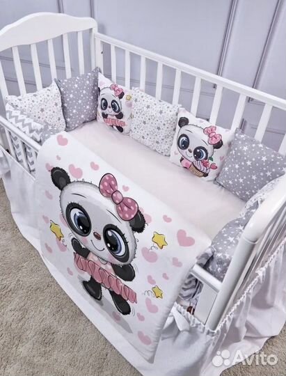 Бортики в кроватку + одеялко