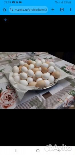 Домашние куриные яйца