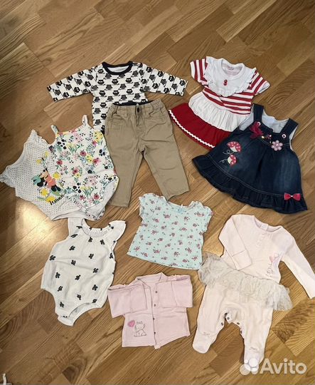 Вещи (7кг) пакетом на девочку 56-74