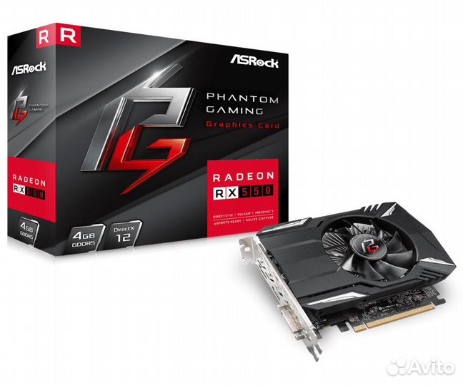 Видеокарта AsRock (phantom G R RX550 4G) Radeon RX