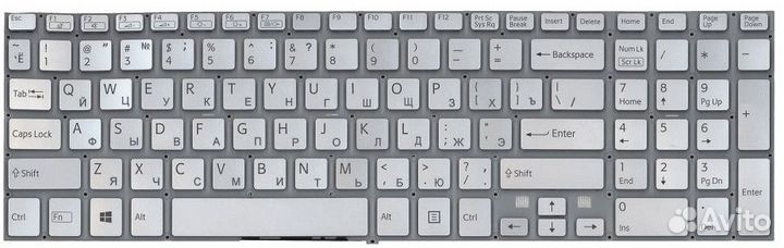 Клавиатура svf1521s6e серебристая